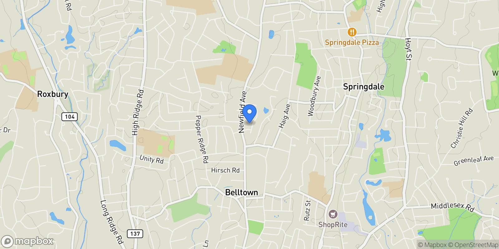 Map showing 31 Gray Farms Rd, Stamford, Connecticut, United States.