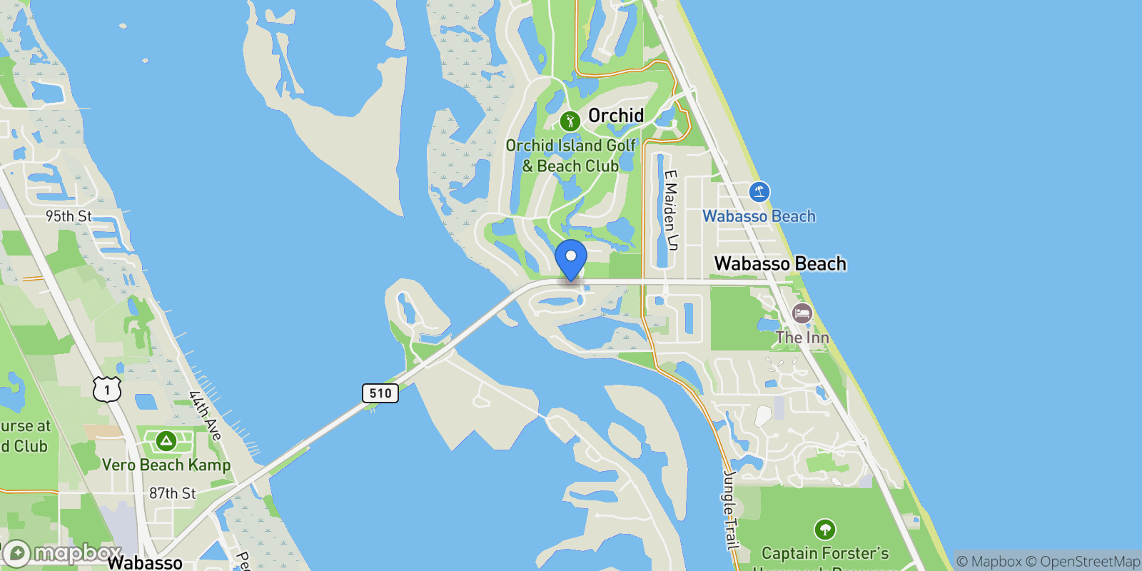 Map showing 9378 Orchid Cove, Vero Beach, FL, 32963, USA, Vero Beach, Florida, United States.