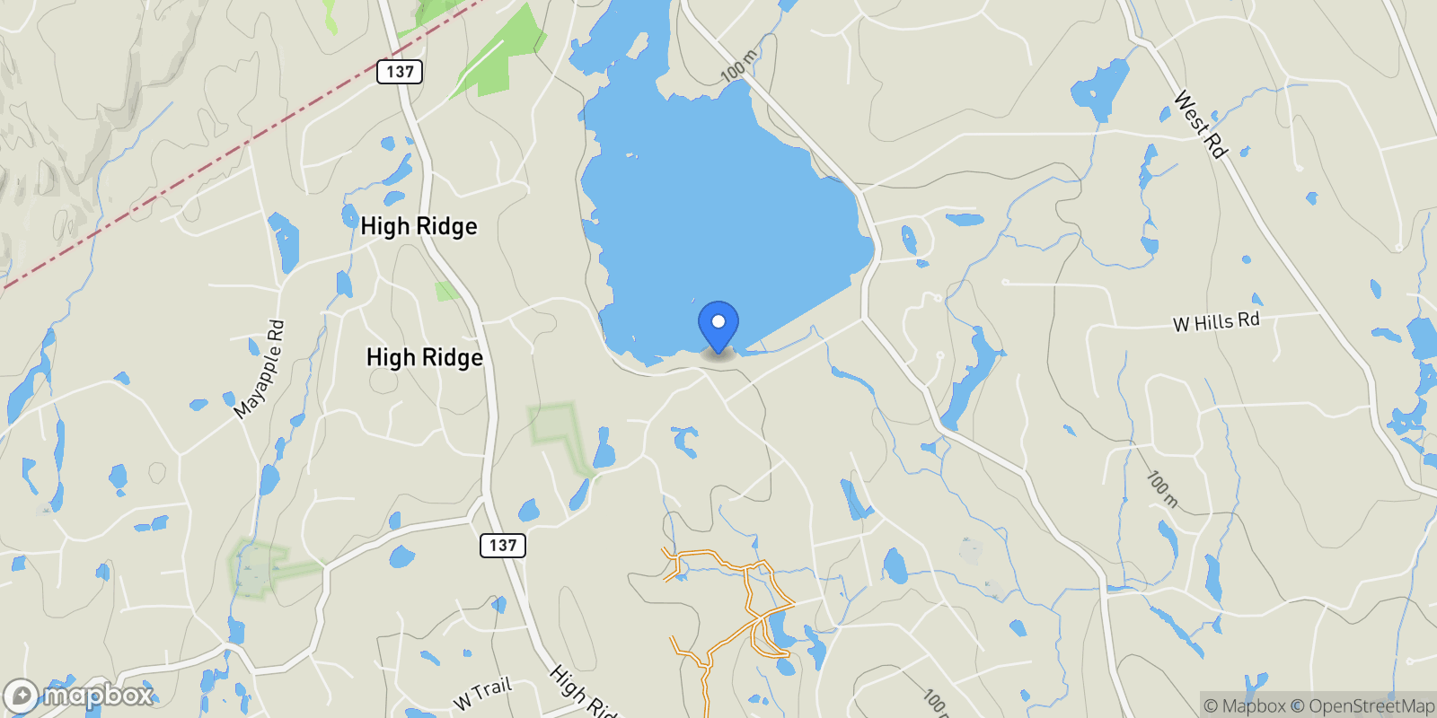 Map showing 21 S Brook Dr, New Canaan, Connecticut, United States.