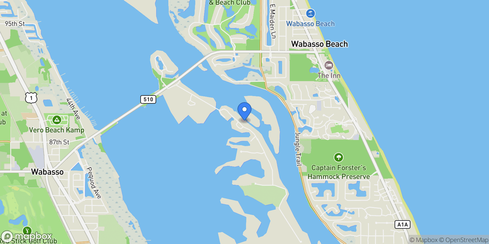 Map showing 376 Live Oak Drive, Vero Beach, FL, 32963, USA, Vero Beach, Florida, United States.