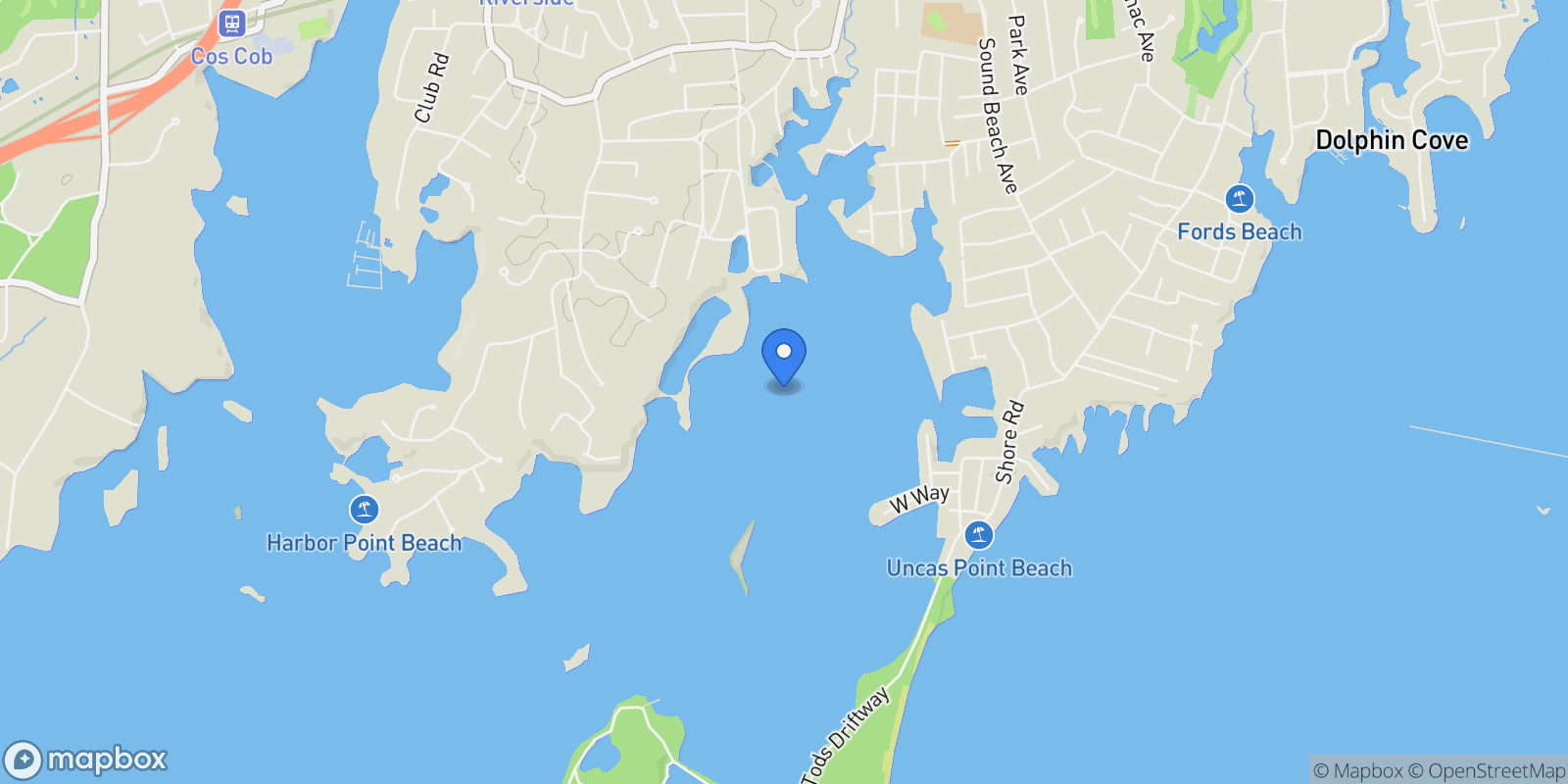 Map showing 25 Dialstone Ln, Greenwich, Connecticut, United States.