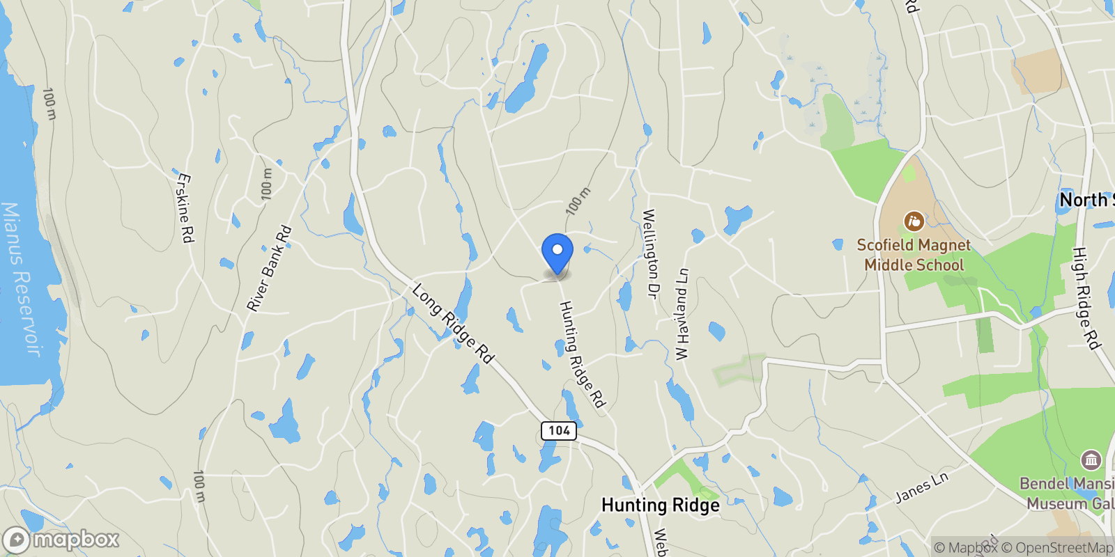 Map showing 271 Hunting Ridge Rd, Stamford, Connecticut, United States.