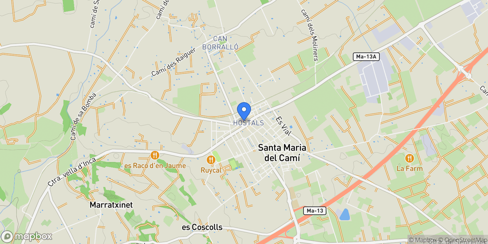 Map showing Nucleo urbano 58, Santa Maria del Cami, BALEARES, Santa Maria del Cami, Santa Maria del Cami, Balearic Islands, Spain.