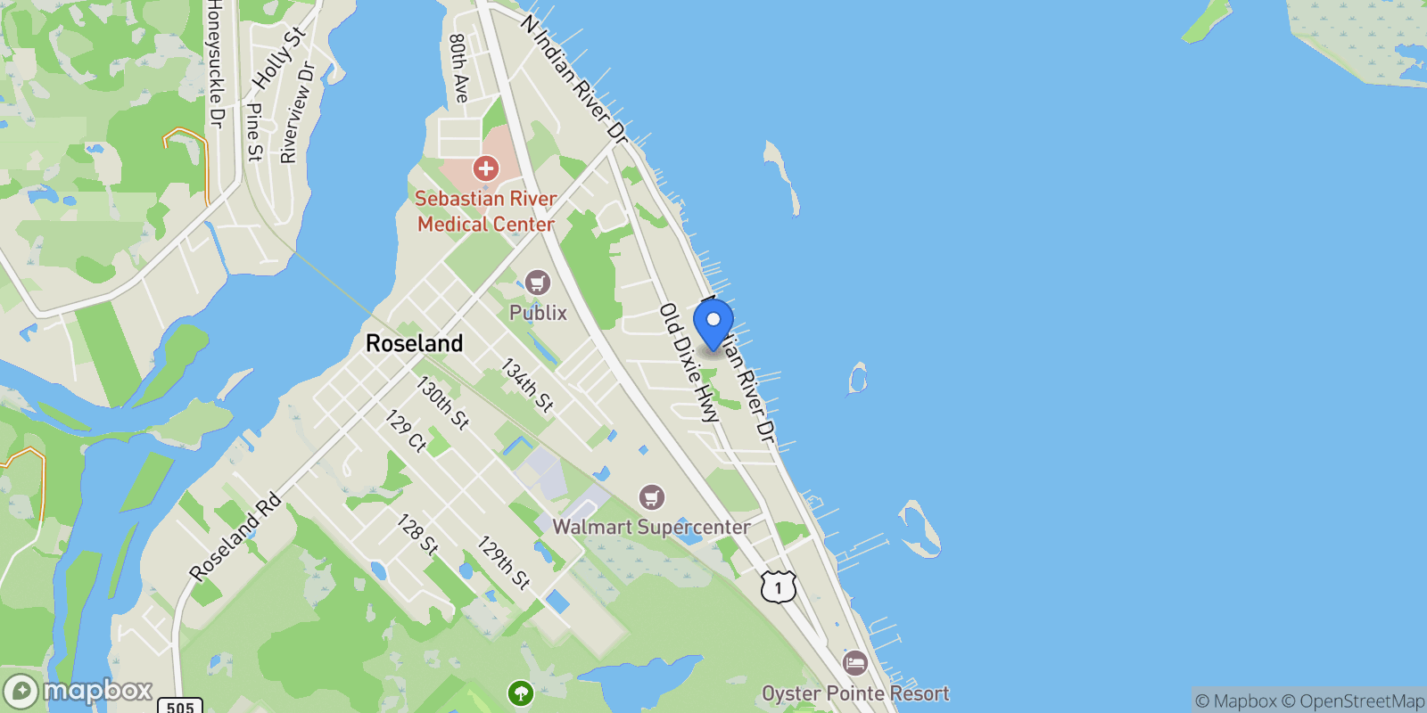 Map showing 13225 N Indian River Drive, #9, Sebastian, FL, 32958, USA, Sebastian, Florida, United States.