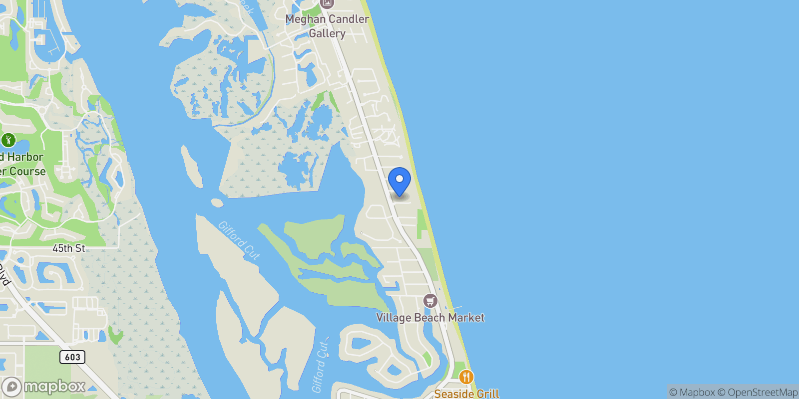 Map showing 918 Surfsedge Way, Indian River Shores, FL, 32963, USA, Vero Beach, Florida, United States.