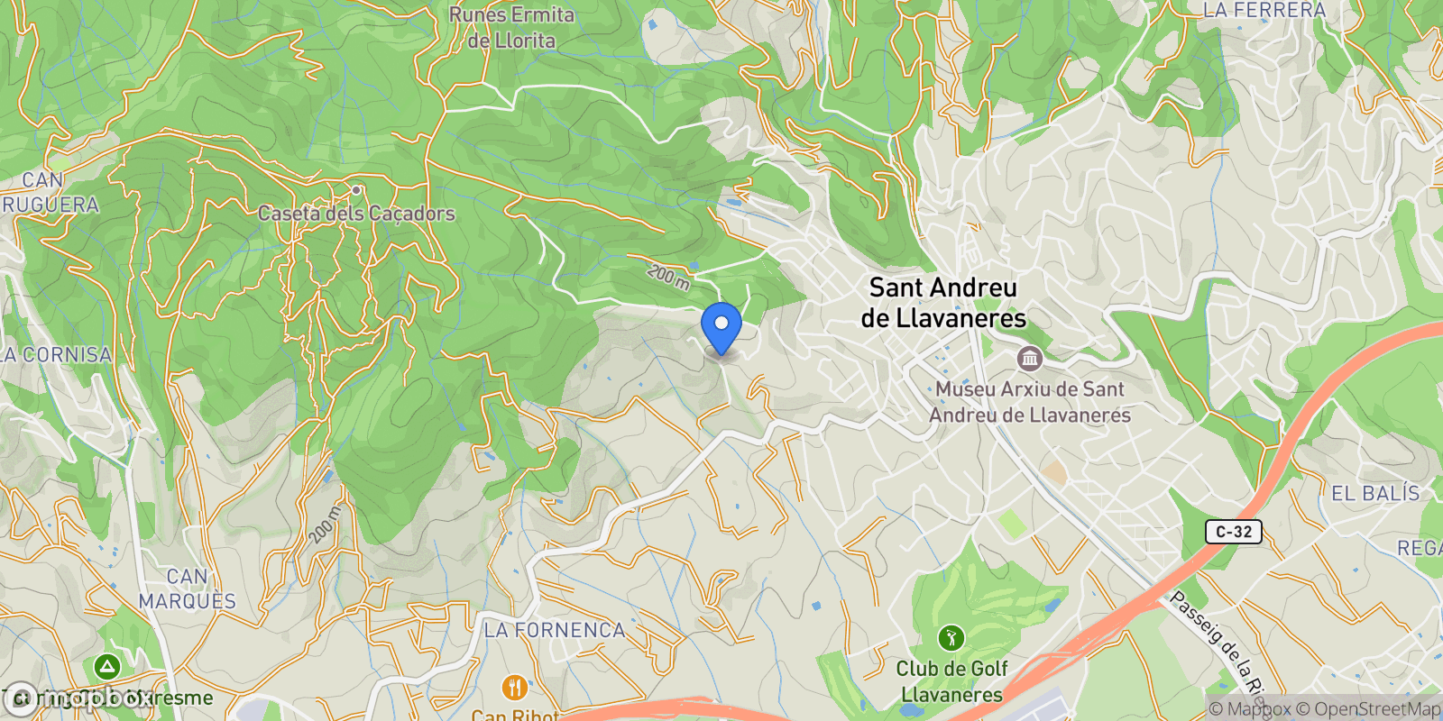 Map showing Mirador, Sant Andreu de Llavaneres, BARCELONA, Sant Andreu de Llavaneres, Sant Andreu de Llavaneres, Catalonia, Spain.