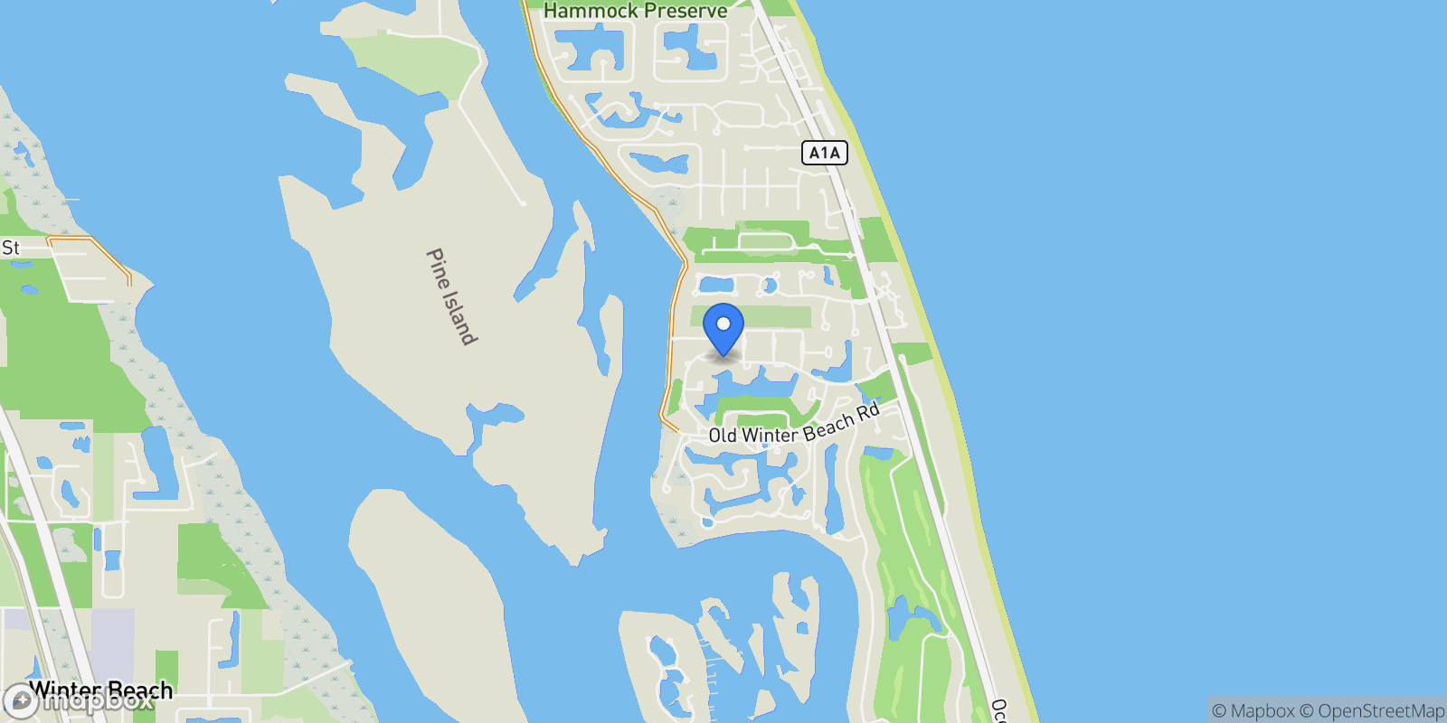 Map showing 1301 Cape Pointe, Vero Beach, FL, 32963, USA, Vero Beach, Florida, United States.