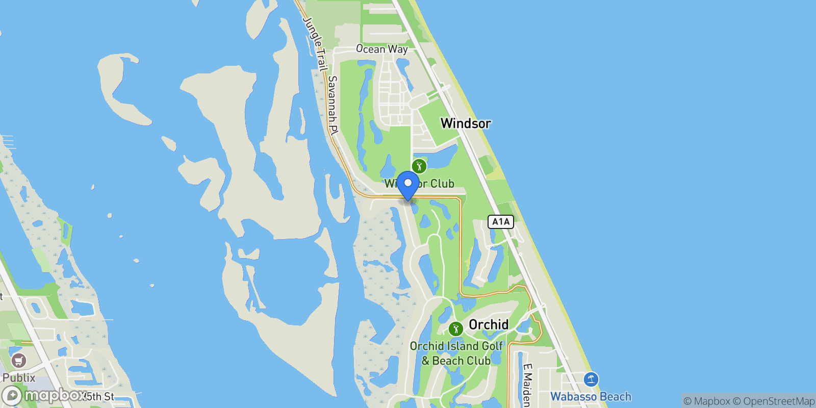 Map showing 922 Orchid Point Way, Vero Beach, FL, 32963, USA, Orchid, Florida, United States.