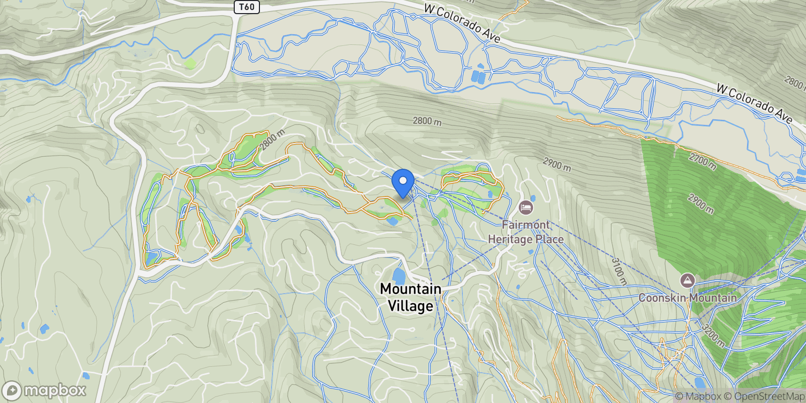 Map showing 234 Russell Drive , Mountain Village, CO 81435, Mountain Village, Colorado, United States.