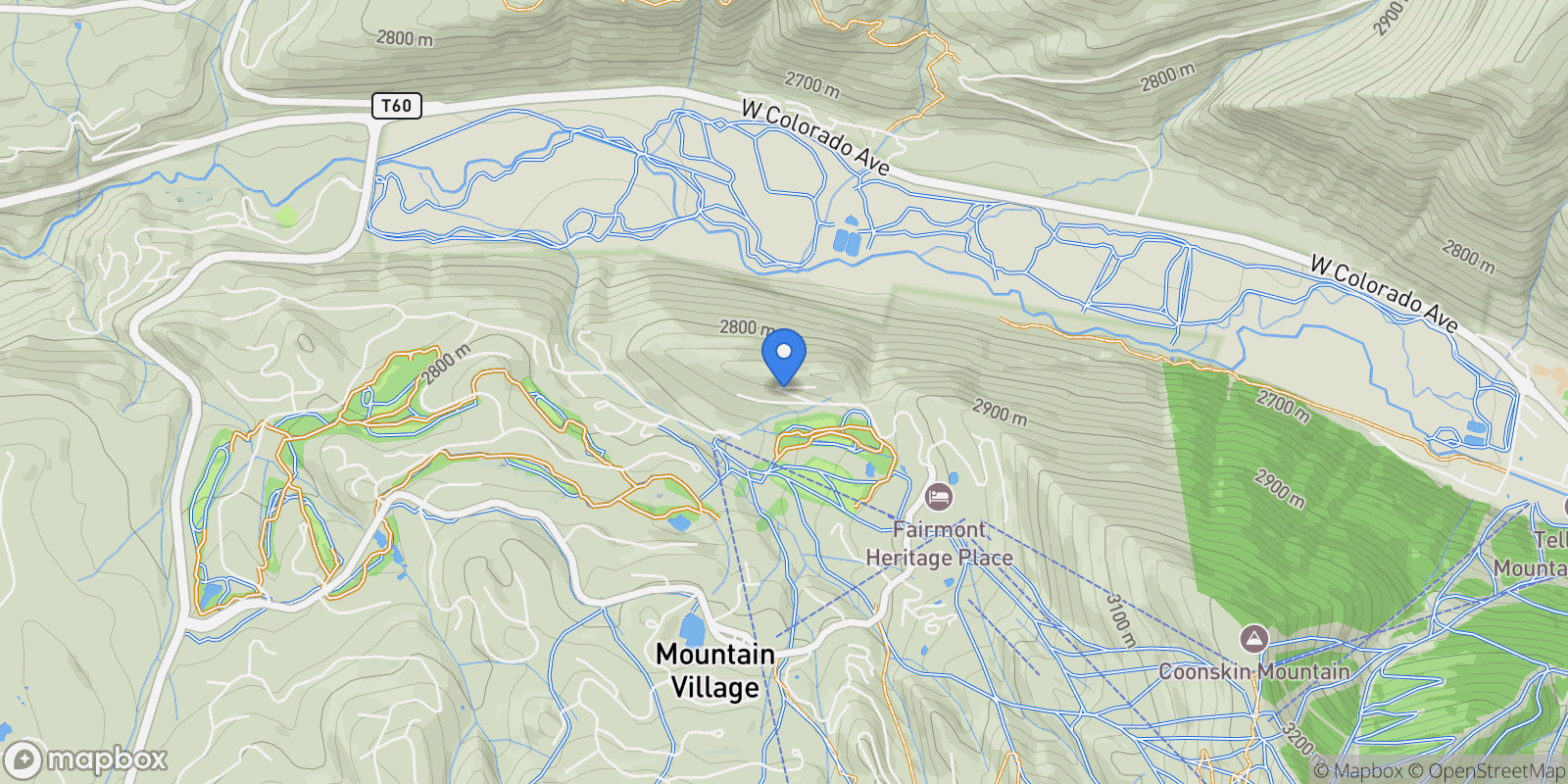 Map showing 236 Country Club Drive , Mountain Village, CO 81435, Mountain Village, CO, United States.
