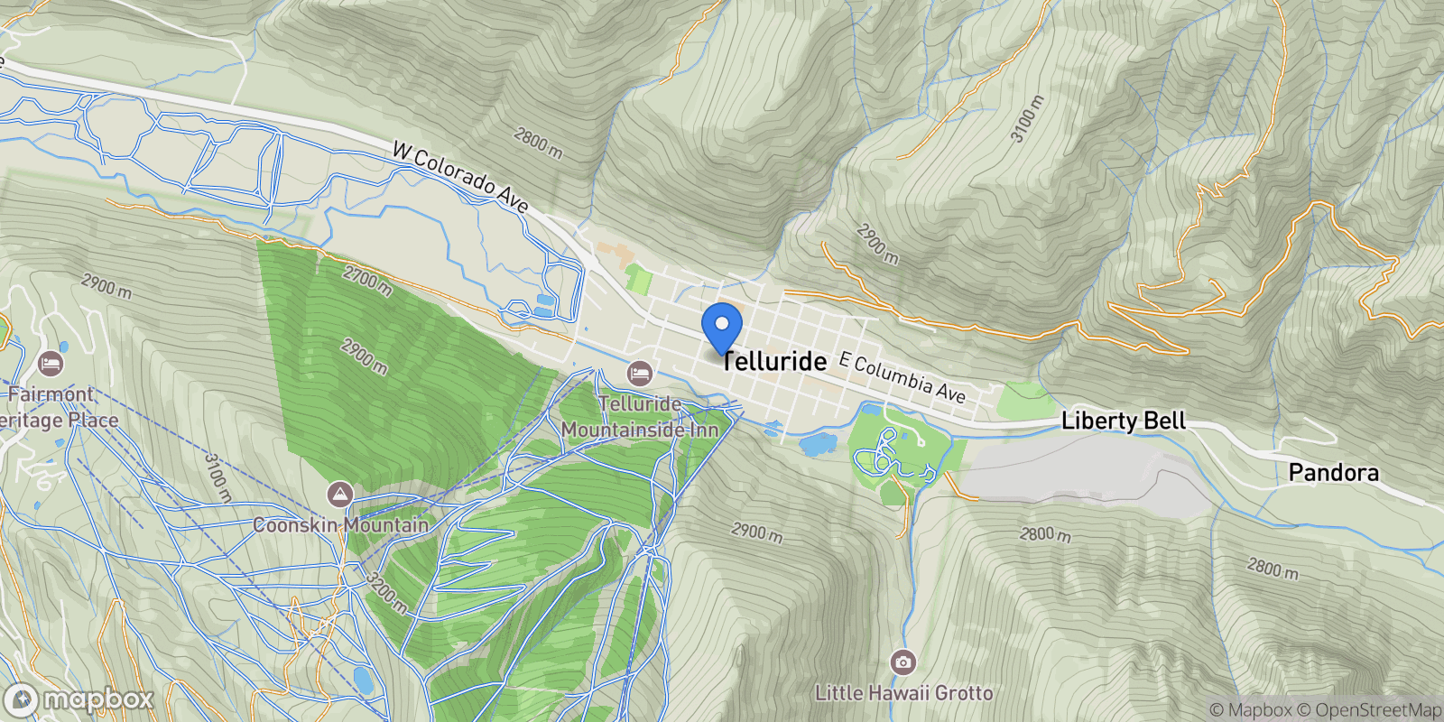 Map showing 431 W Pacific Avenue Unit D, Telluride, CO 81435, Mountain Village, Colorado, United States.