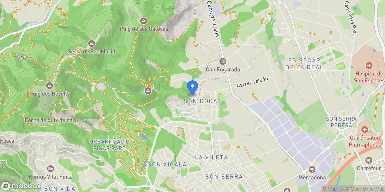 Map showing Carrer Solitari, Ponent, 07011, Illes Balears, Spain, Palma, Balearic Islands, Spain.