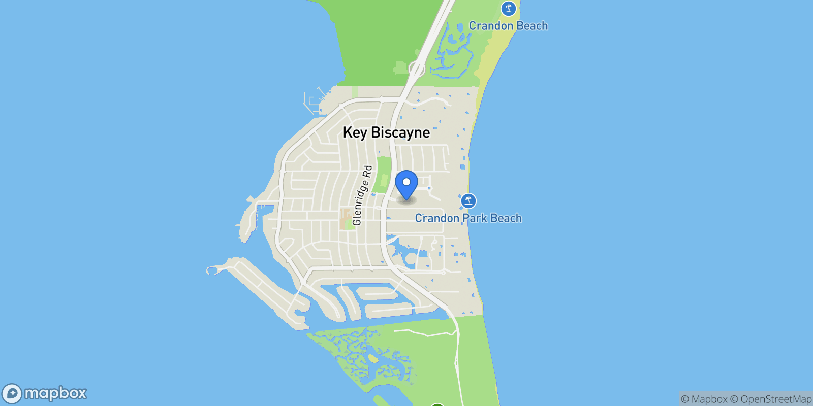 Map showing 201 Galen Drive Unit# 104, Key Biscayne, FL 33149, Key Biscayne, Florida, United States.
