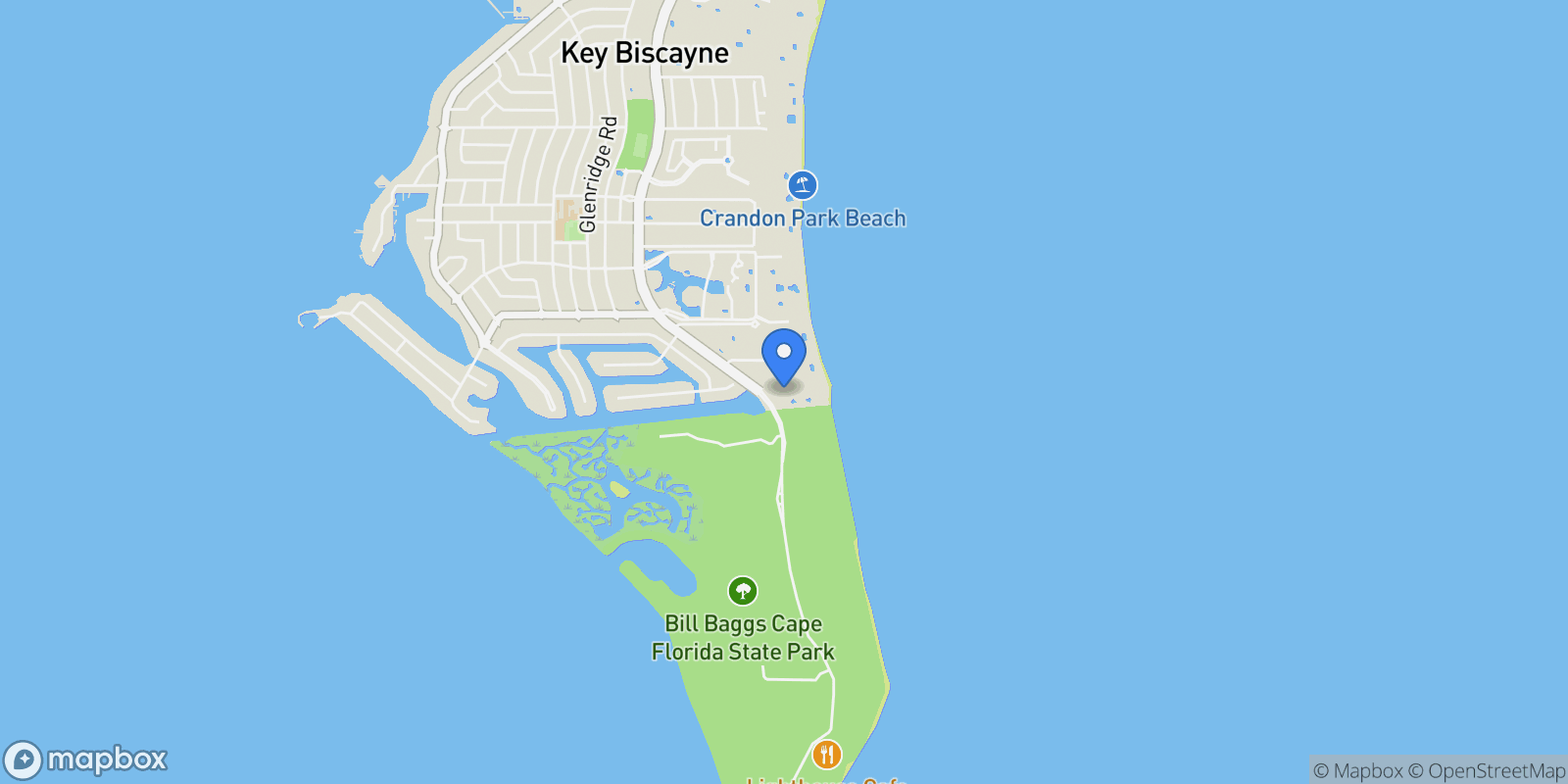 Map showing 1121 Crandon Blvd Unit# E501, Key Biscayne, FL 33149, Key Biscayne, Florida, United States.