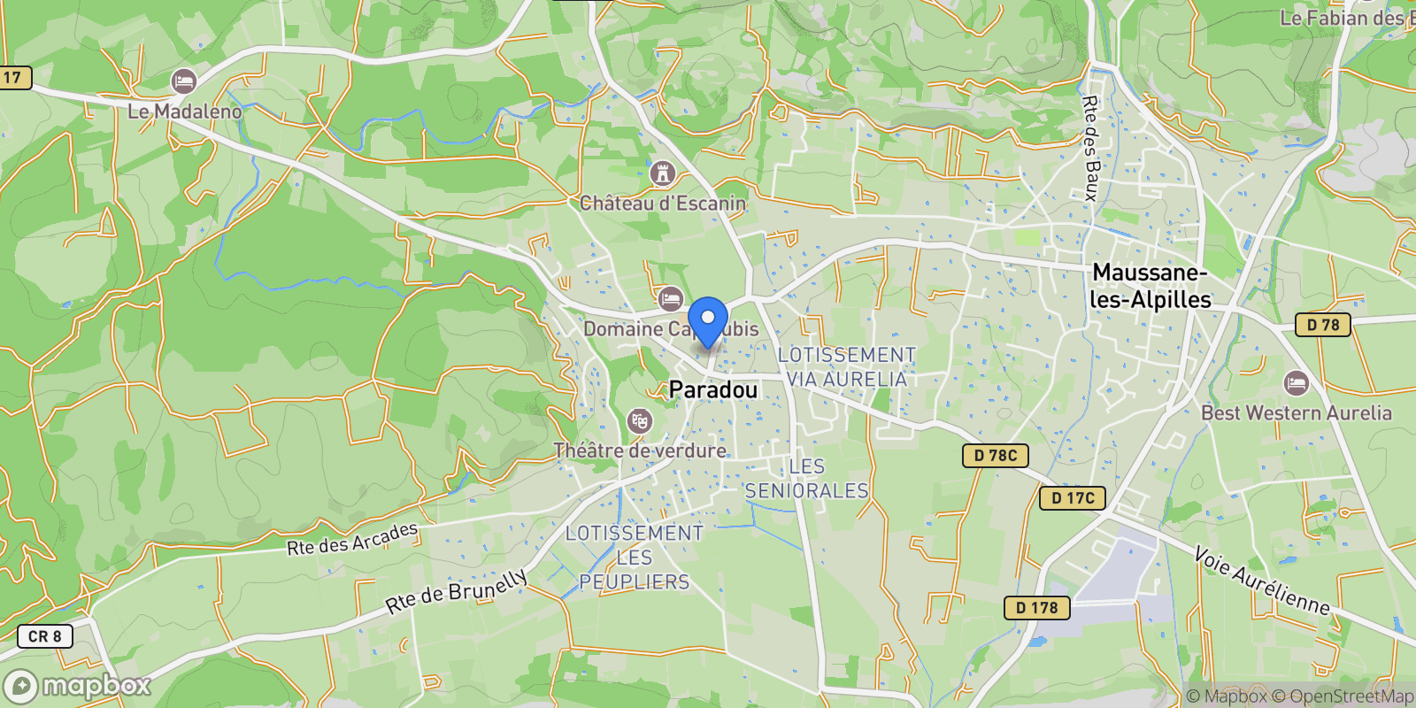 Map showing Paradou, Provence-Alpes-Côte d'Azur, France.
