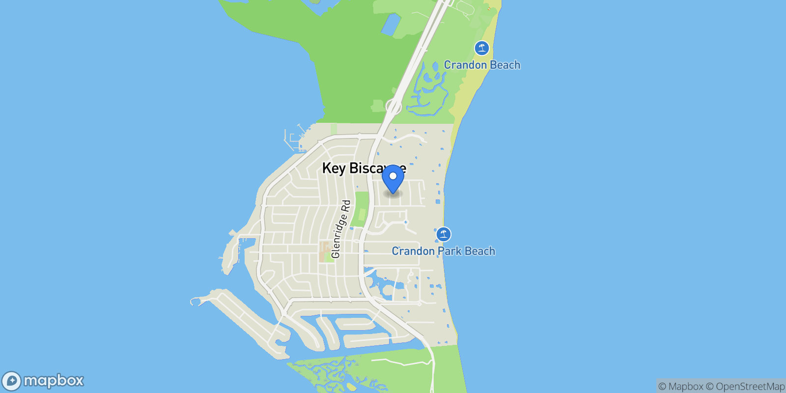 Map showing 365 Gulf Rd , Key Biscayne, FL 33149, Key Biscayne, Florida, United States.