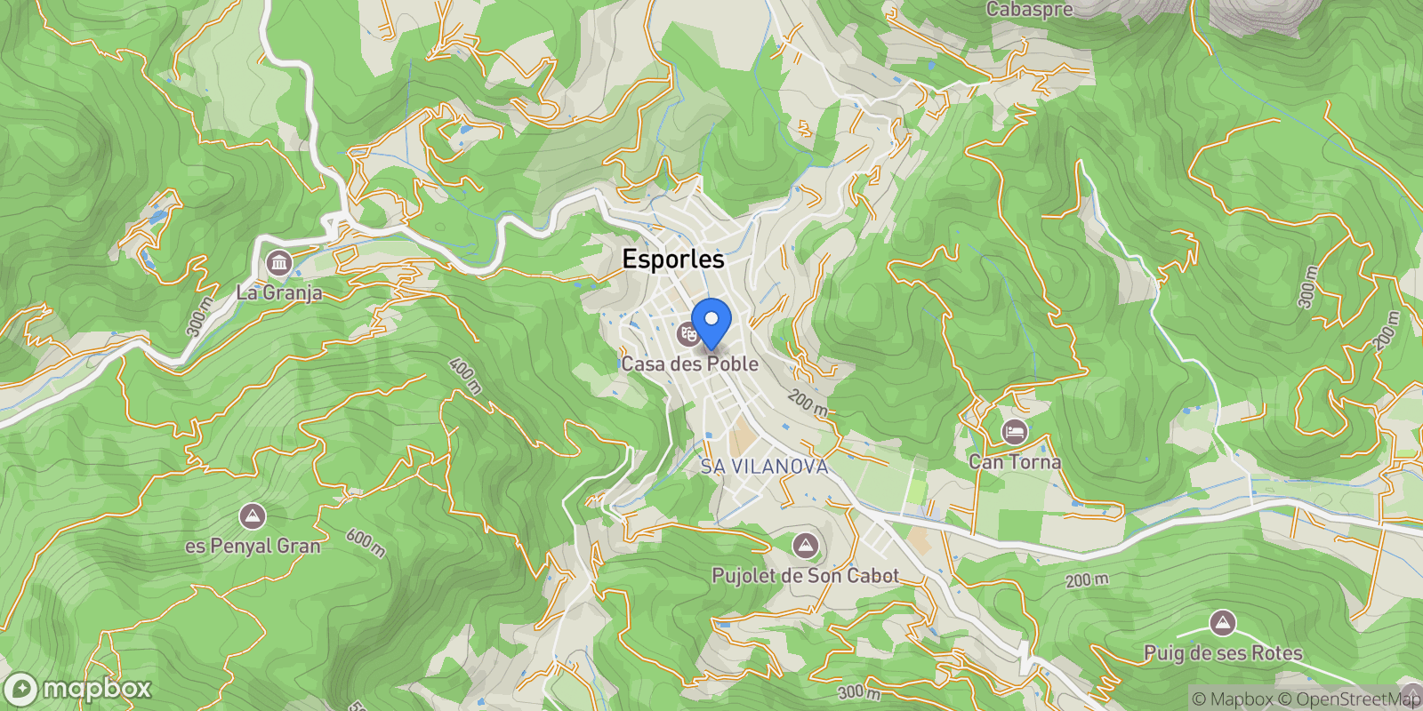 Map showing Baleares, Esporles, Balearic Islands, Spain.