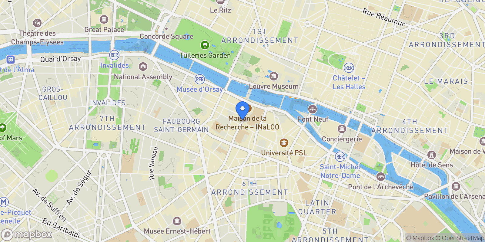 Map showing Paris, Île-de-France, France.