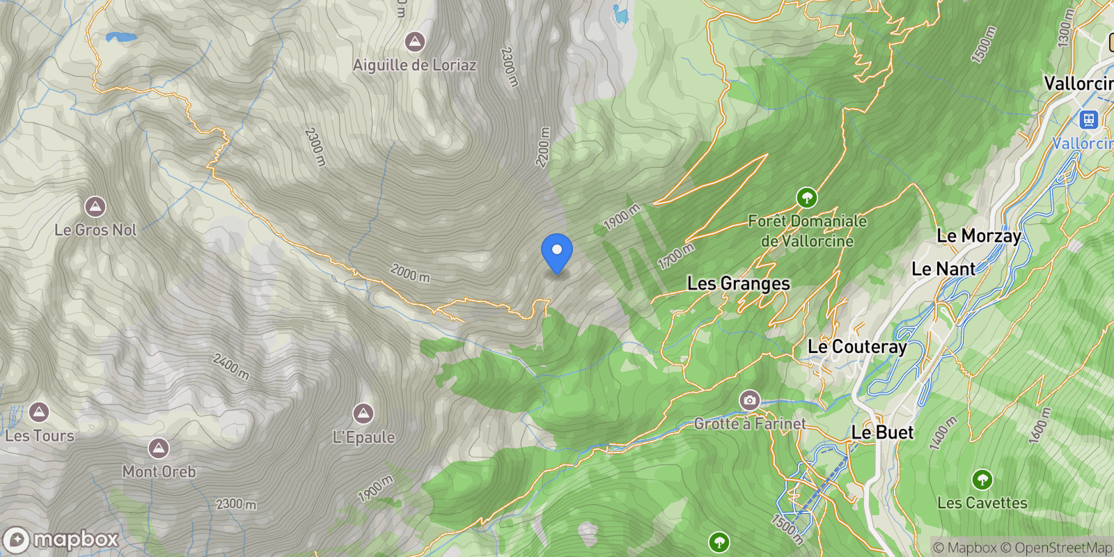 Map showing Vallorcine, Vallorcine, Auvergne-Rhône-Alpes, France.