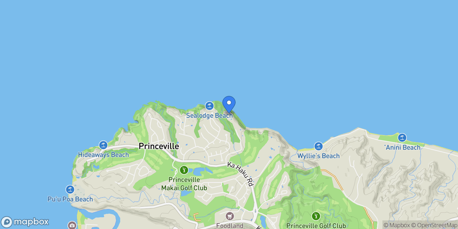 Map showing 3700 Kamehameha Rd Unit #F2, Princeville, HI 96722, Princeville, Hawaii, United States.
