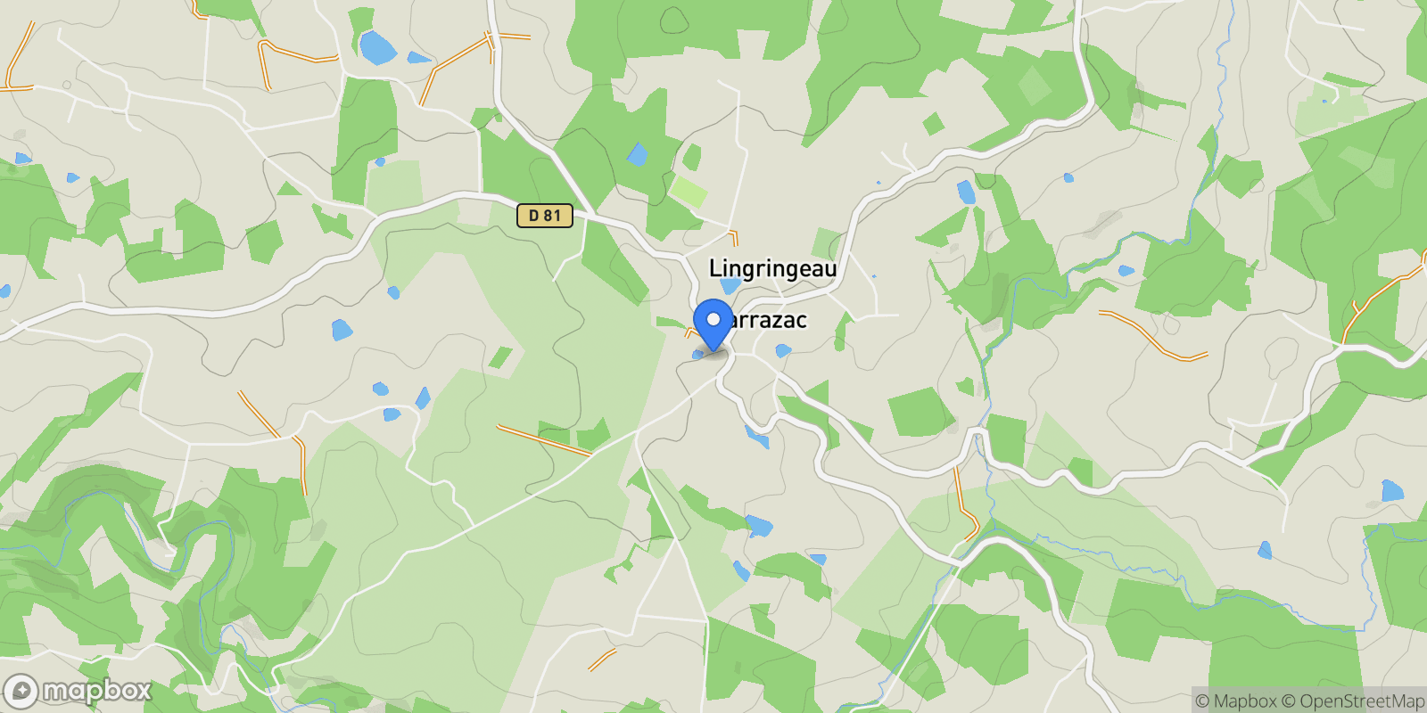 Map showing Dordogne, Sarrazac, Nouvelle-Aquitaine, France.