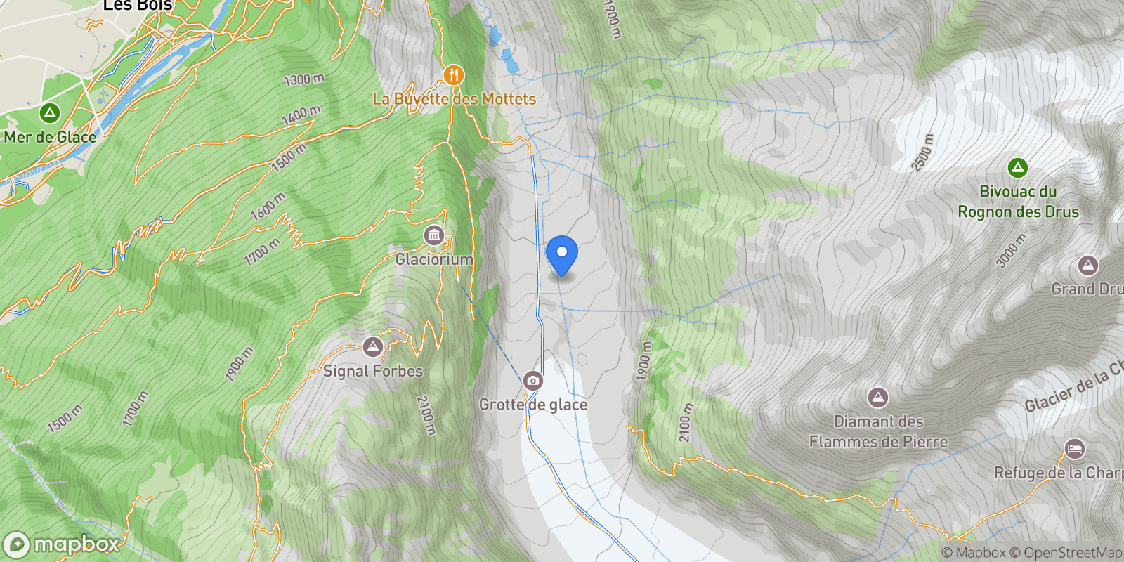 Map showing Chamonix mont blanc, Chamonix, Auvergne-Rhône-Alpes, France.