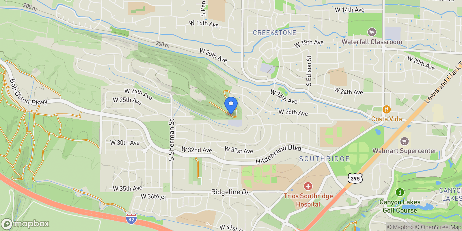 Map showing 6982 W 22nd Ave, Kennewick, WA 99338, Kennewick, Washington, United States.