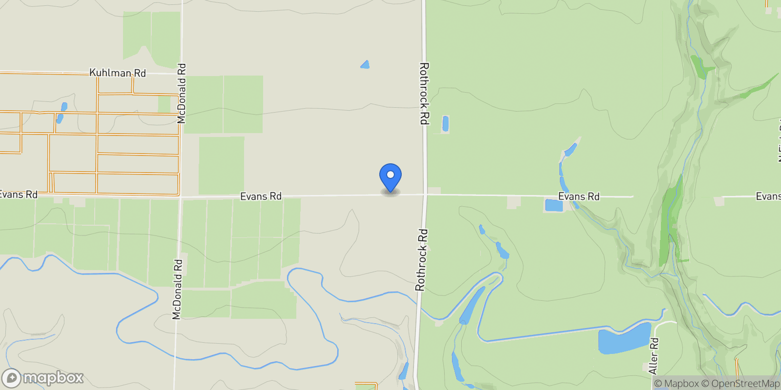 Map showing 173801 W Evans Road, Prosser, WA 99350, Prosser, Washington, United States.