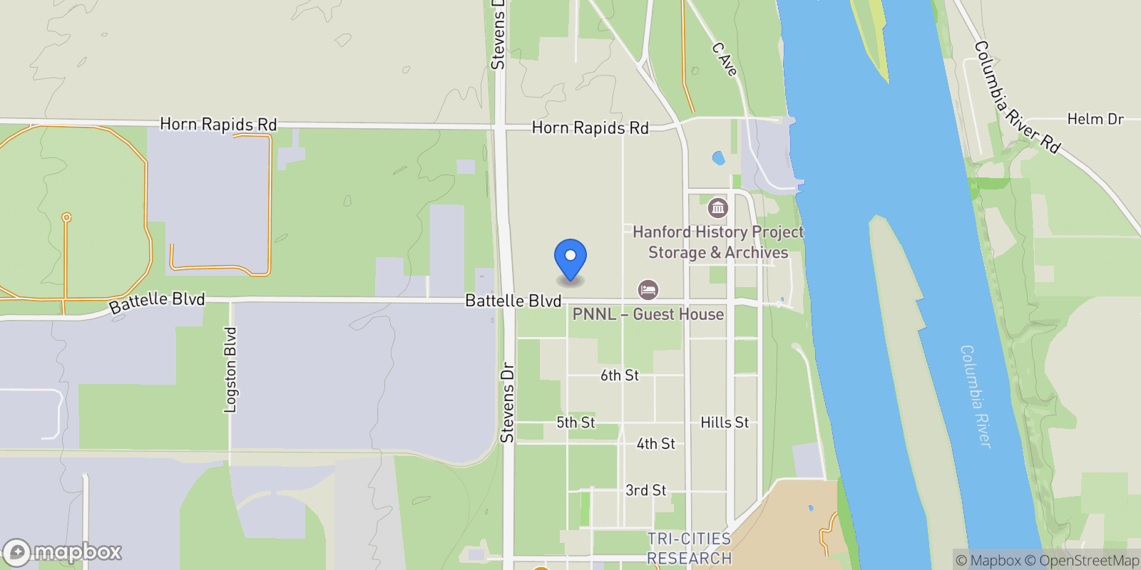 Map showing 2887 Savanna Ave, Richland, WA 99352, Richland, Washington, United States.