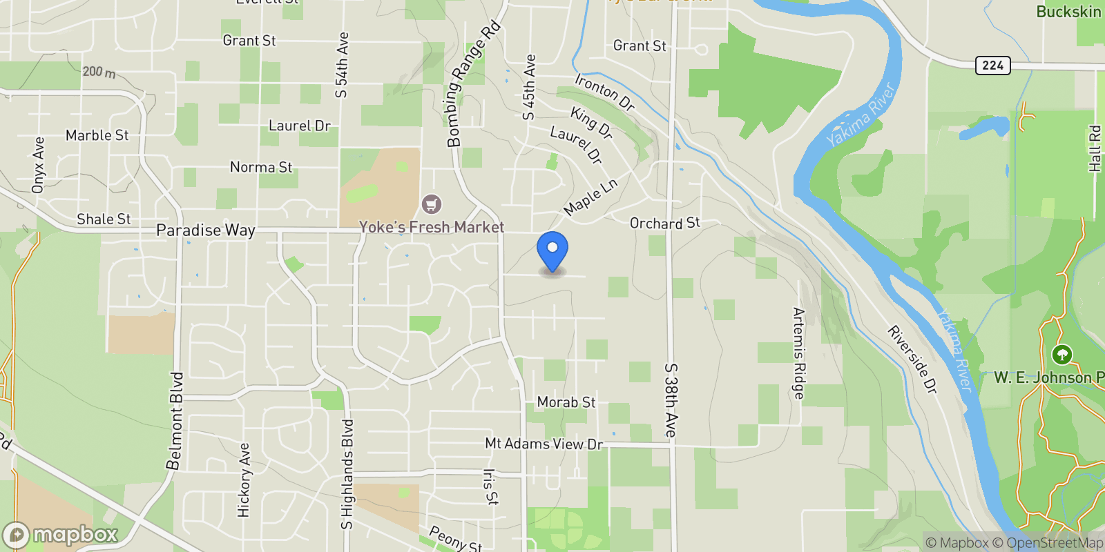 Map showing 4340 Rosencrans Road, West Richland, WA 99353, West Richland, Washington, United States.