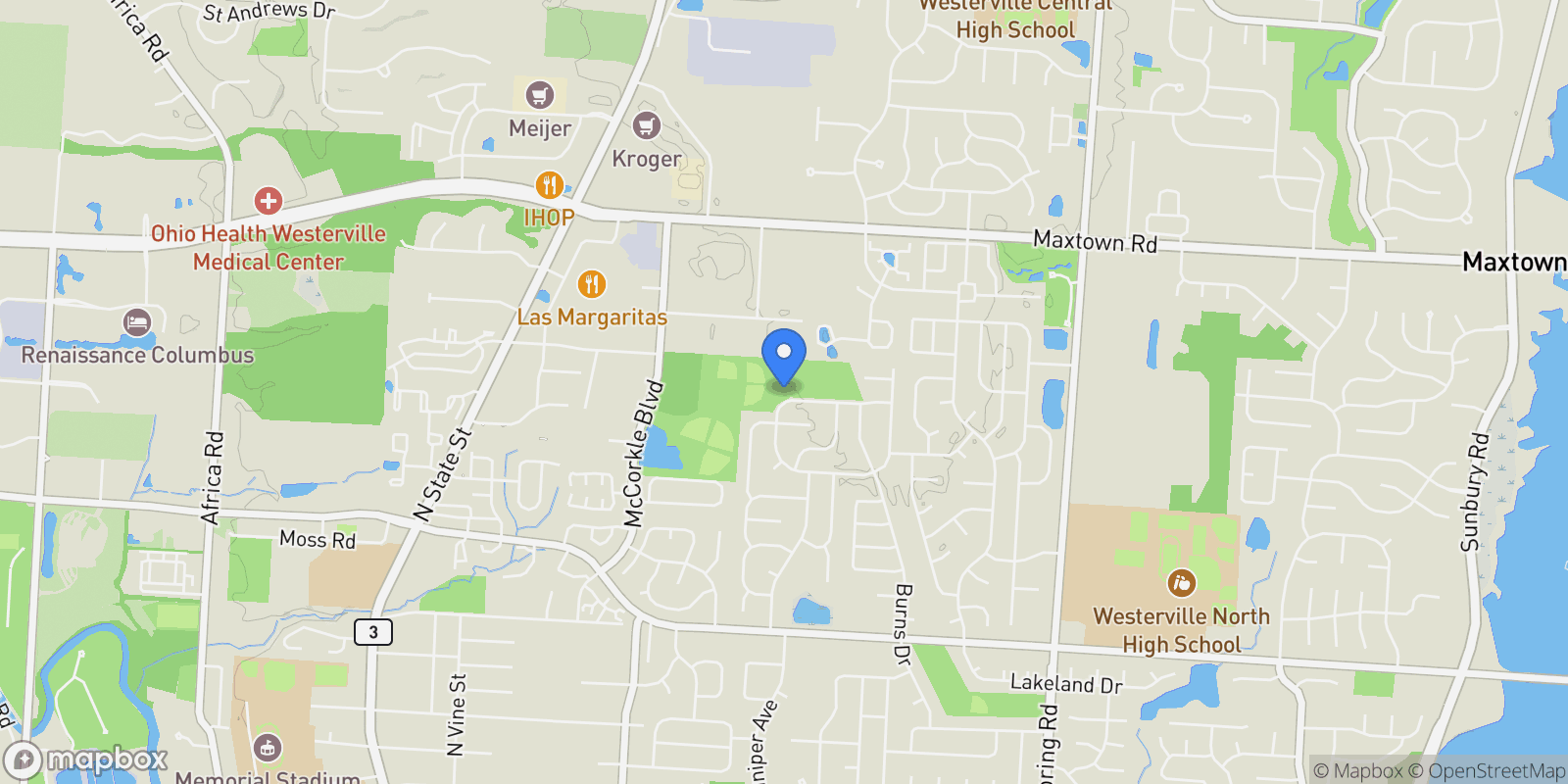 Map showing 5992 Victory Lane, Westerville, OH 43082, Westerville, Ohio, United States.