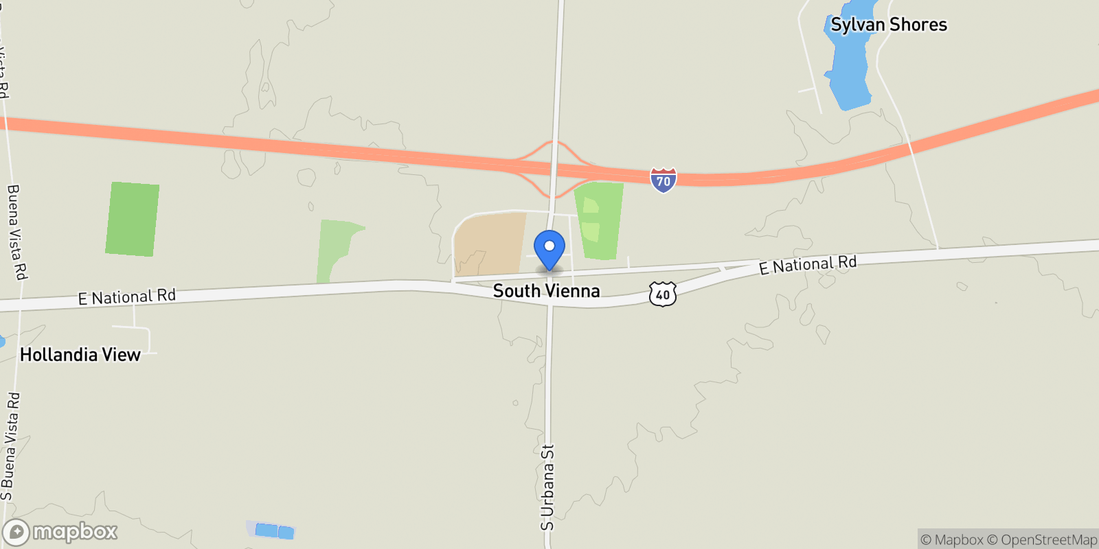 Map showing 0 N Urbana Lisbon Road, South Vienna, OH 45369, South Vienna, Ohio, United States.