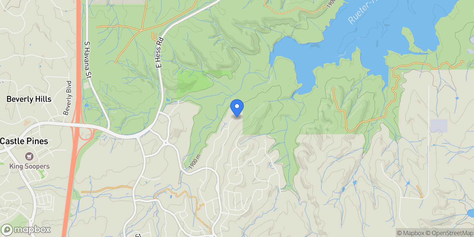 Map showing 7594 Copper Sky Ct, Castle Rock, Colorado, United States.