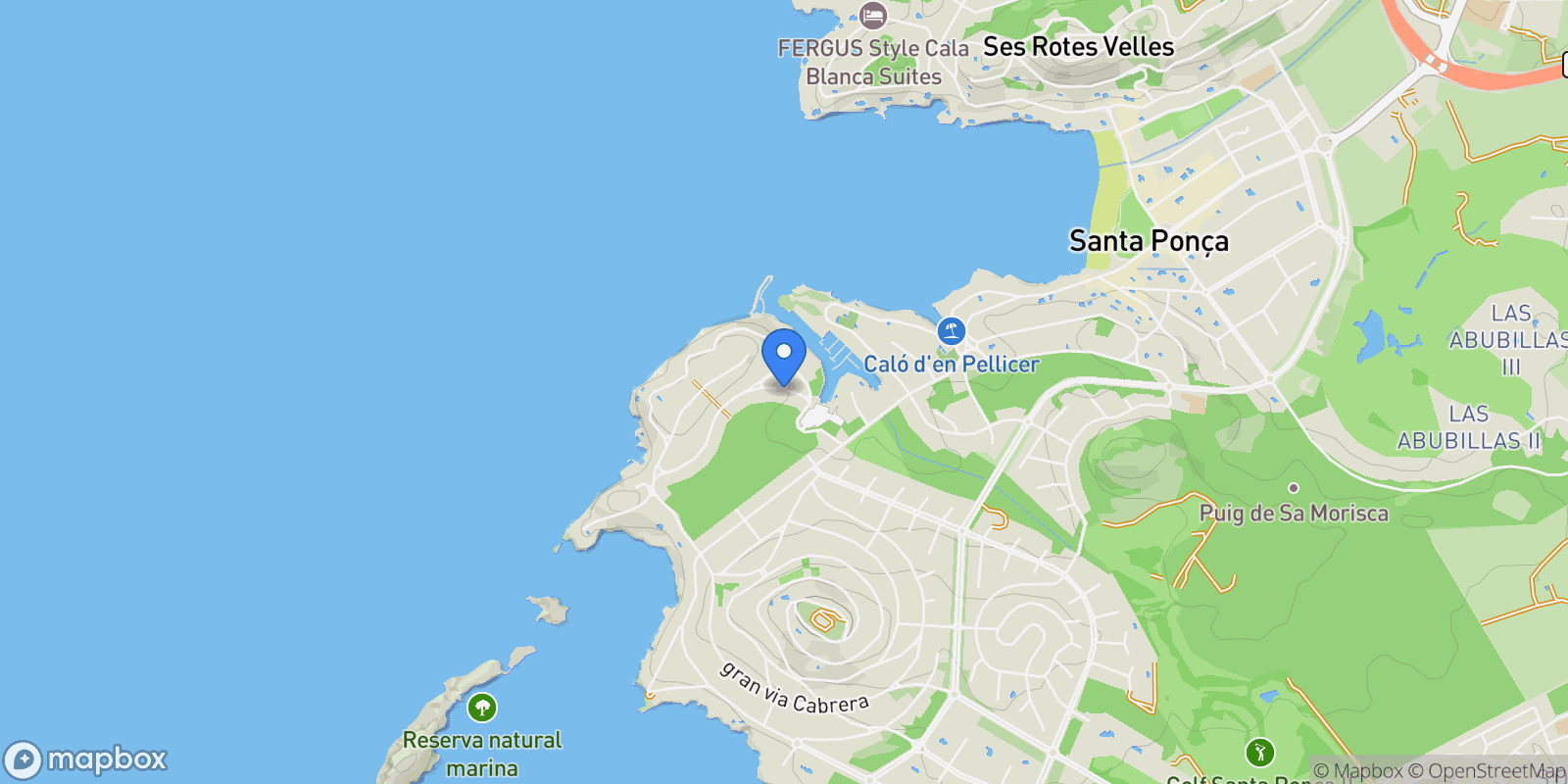 Map showing EL TORO, CALVIA, Baleares, CALVIA, Santa Ponsa, Balearic Islands, Spain.