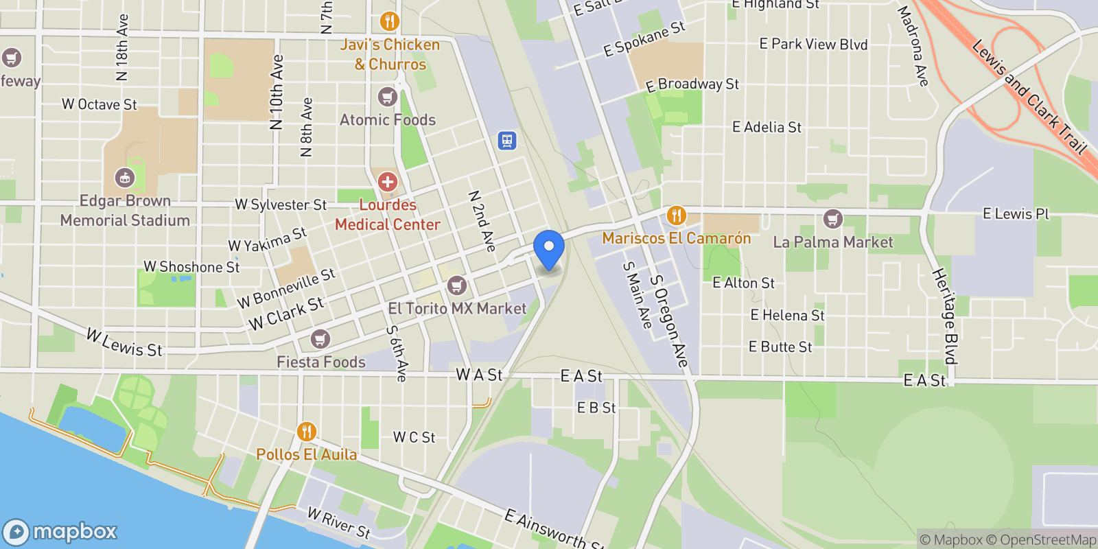 Map showing 113 Columbia Bluff Lane, Pasco, WA 99301, Pasco, Washington, United States.