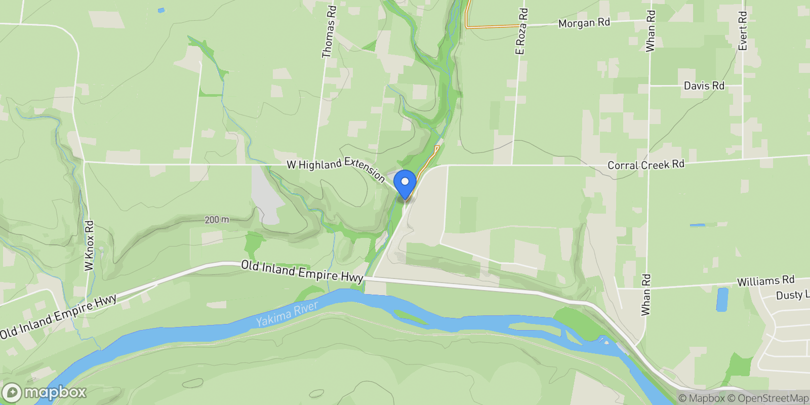 Map showing TBD W Highland Extension, Benton City, WA 99320, Benton City, Washington, United States.
