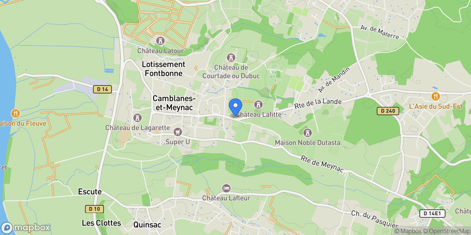 Map showing Camblanes-et-Meynac, Nouvelle-Aquitaine, France.