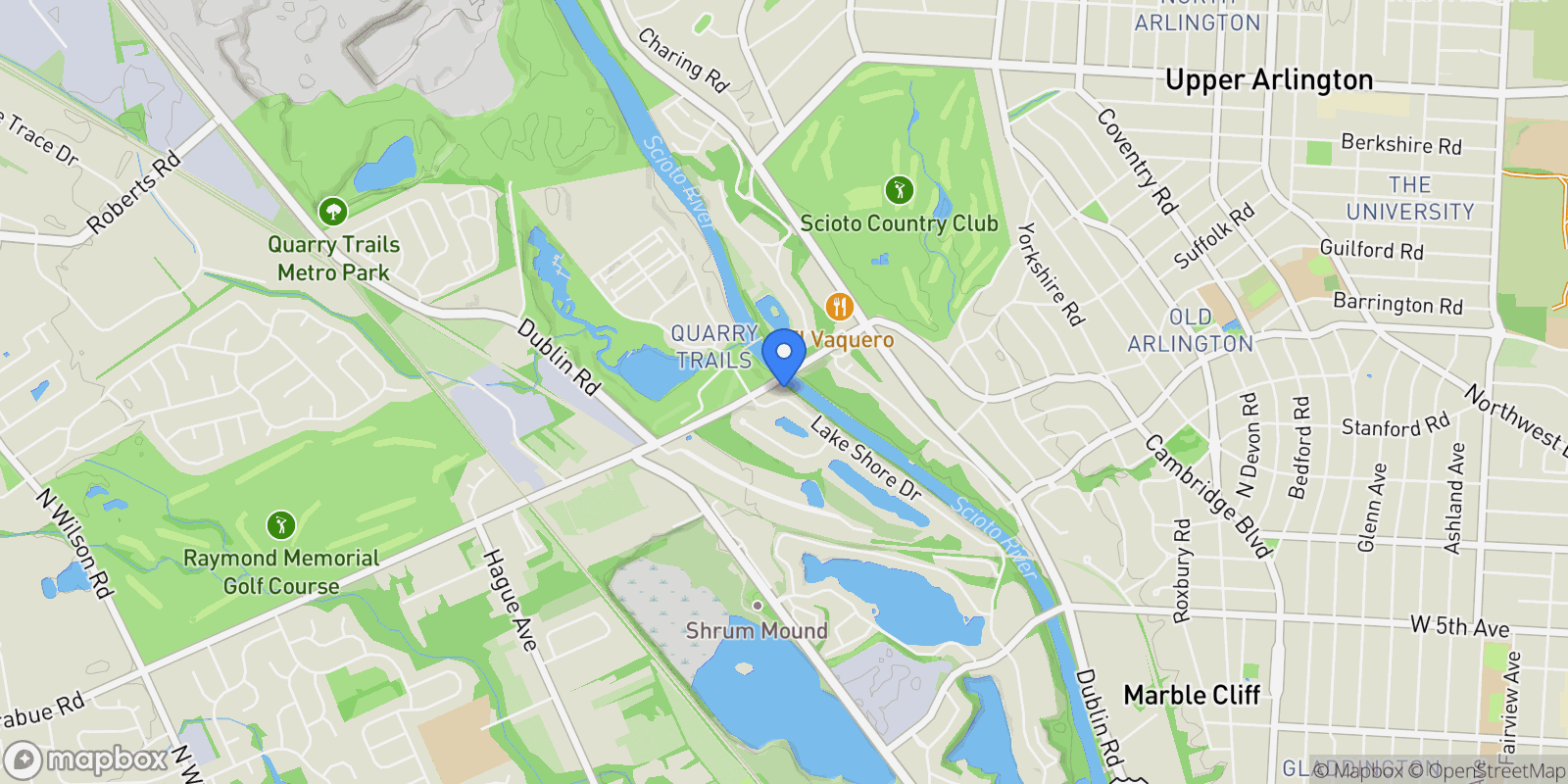 Map showing 1998 Lake Shore Drive, Columbus, OH 43204, Columbus, Ohio, United States.
