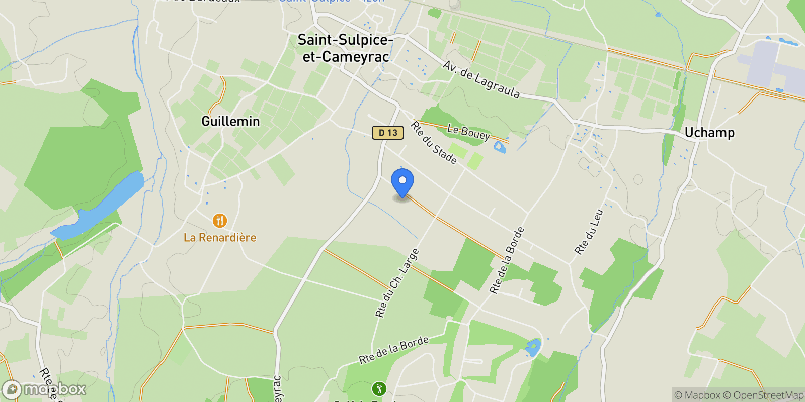 Map showing Saint-Sulpice-et-Cameyrac, Nouvelle-Aquitaine, France.