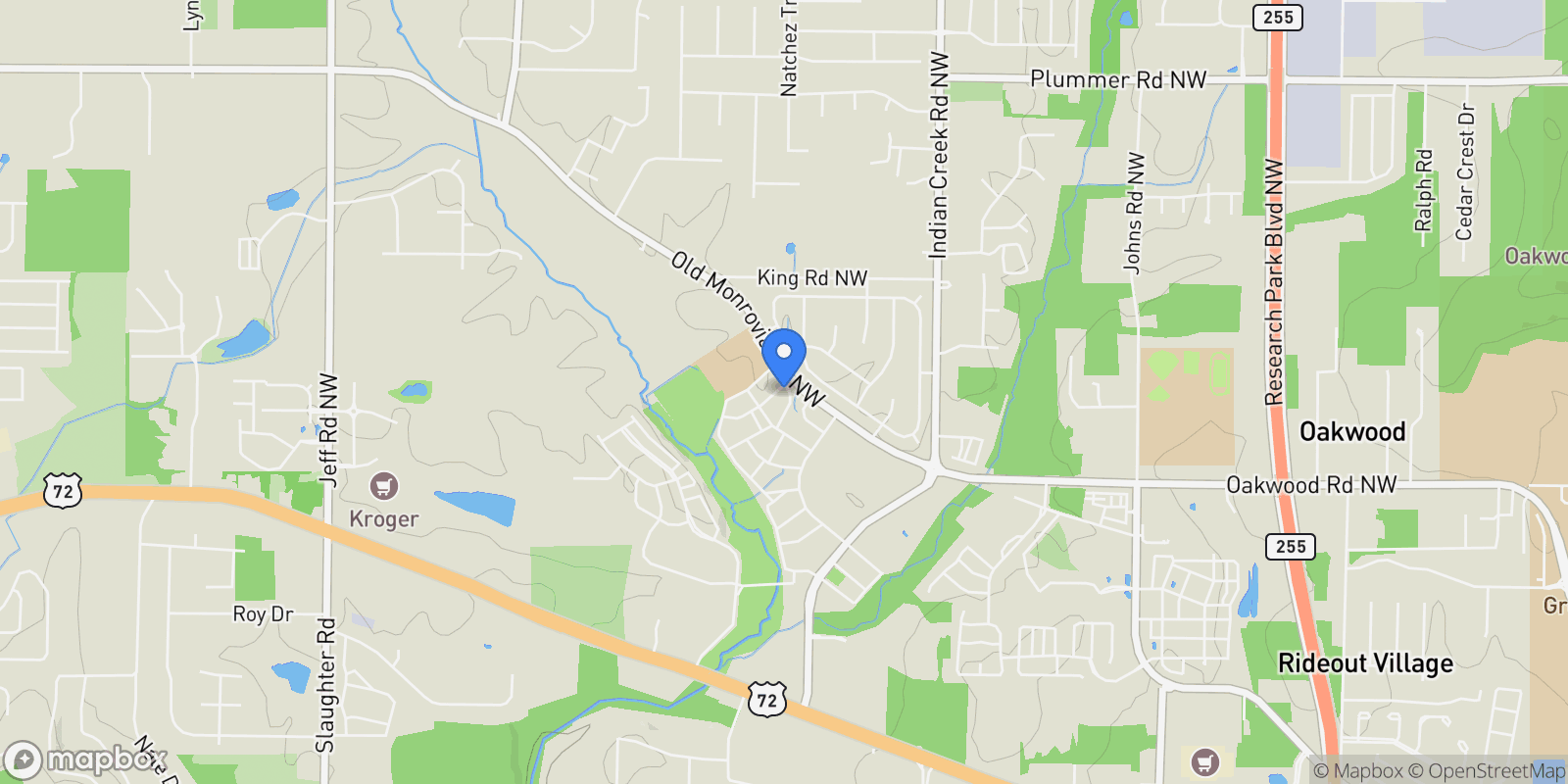 Map showing 14 NW Pawtucket Street NW, Huntsville, AL 35806, Redstone Arsenal, Alabama, United States.