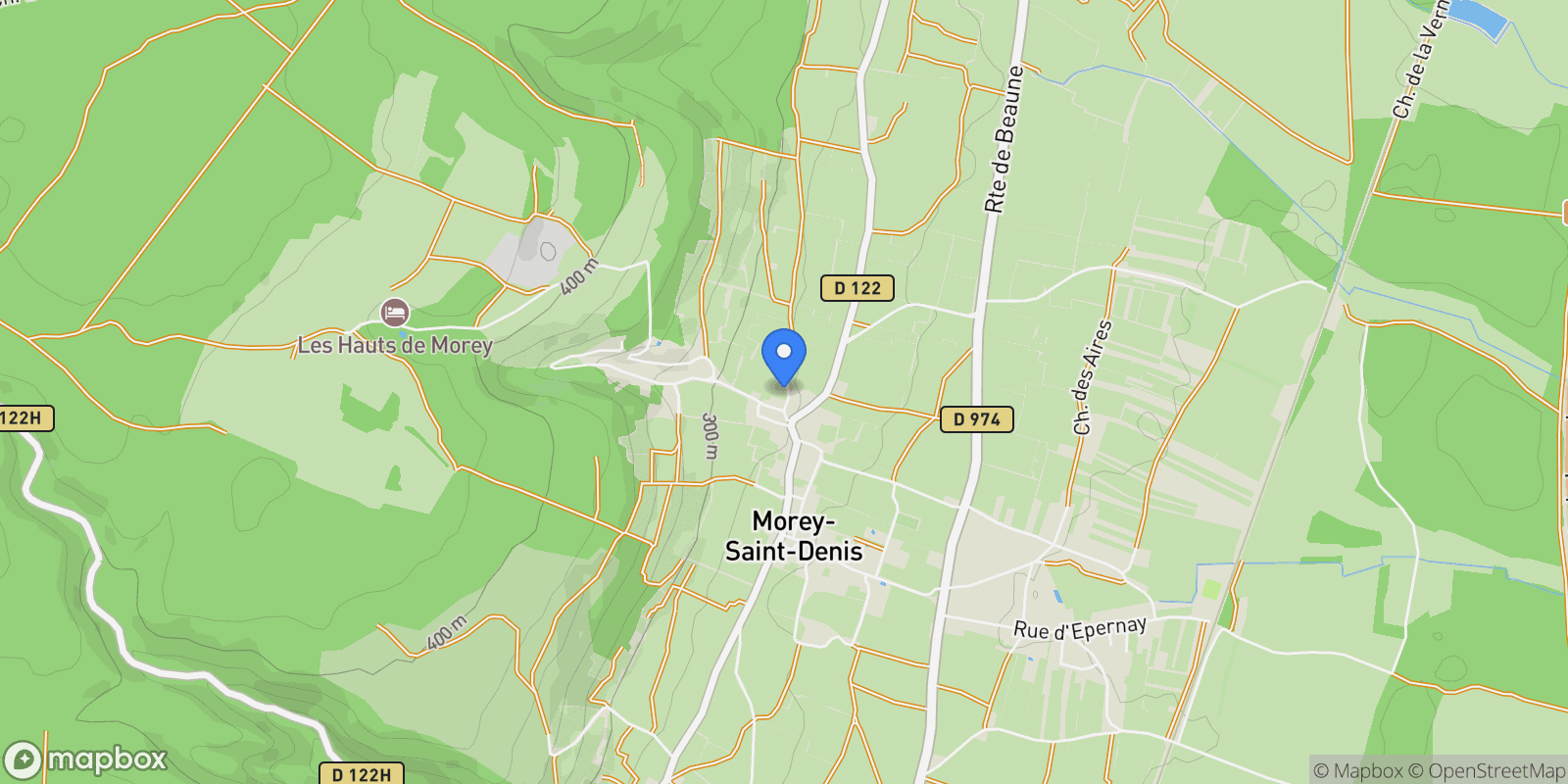 Map showing Morey-Saint-Denis, Bourgogne-Franche-Comté, France.