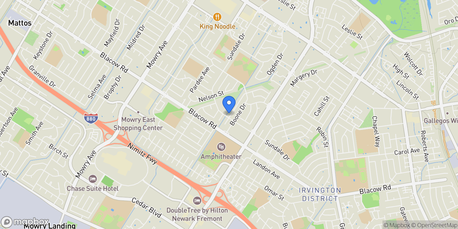 Map showing 4855 Wheeler Drive, Newark, California, United States.