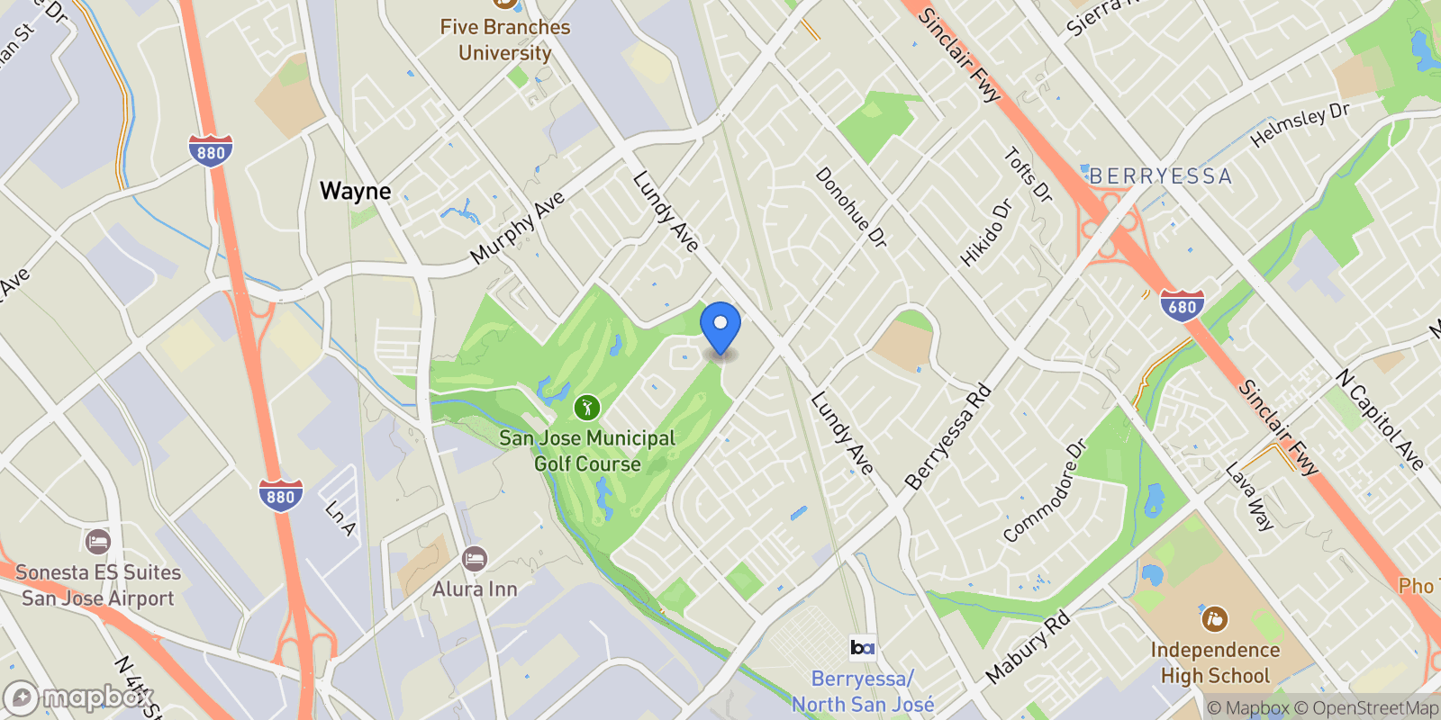 Map showing 1337 Araujo Street, San Jose, California, United States.