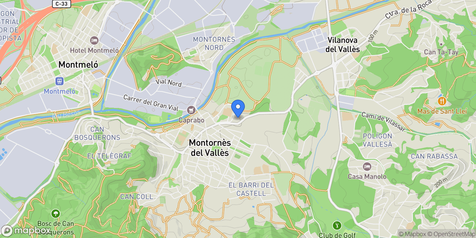 Map showing Cataluña, Montornes del Valles, BARCELONA, Montornes del Valles, Montornes del Valles, Catalonia, Spain.