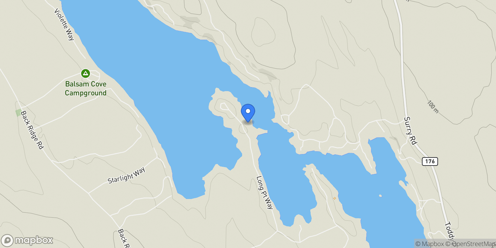 Map showing 155 Long Point Way, Orland, ME 04472, Orland, Maine, United States.