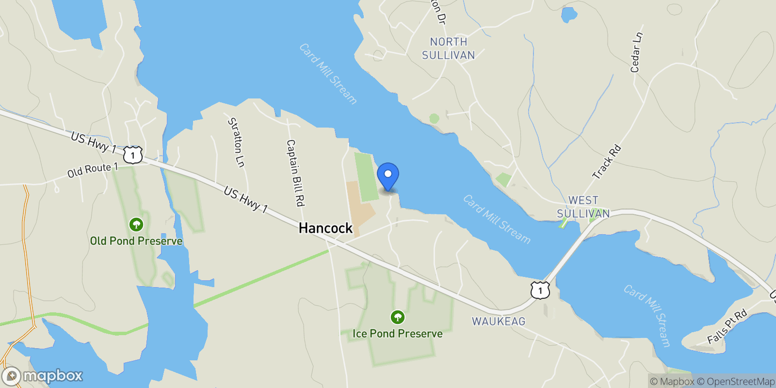 Map showing 32 Taunton Keep, Hancock, ME 04640, Hancock, Maine, United States.