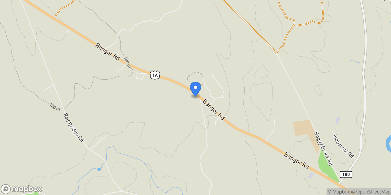 Map showing 498 Bangor Road Road, Ellsworth, ME 04605, Trenton, Maine, United States.