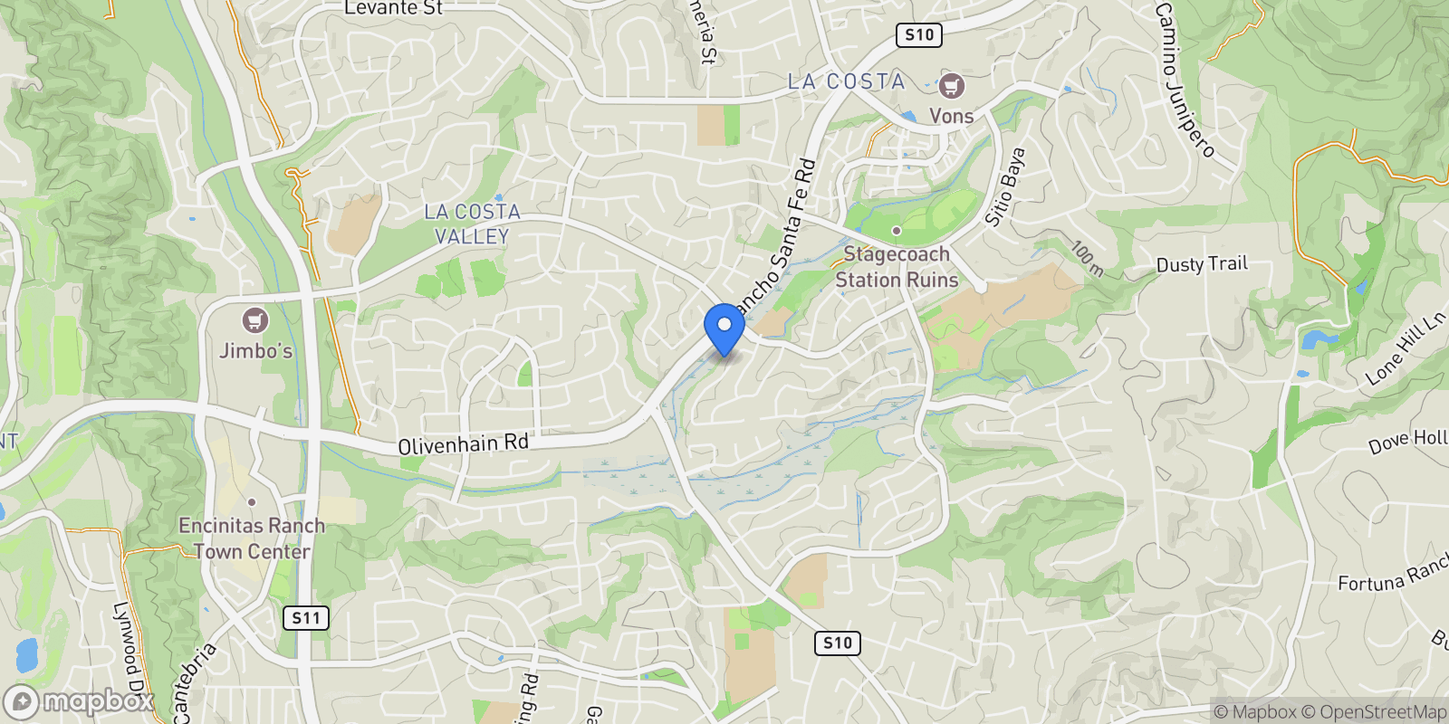 Map showing 7925 Calle Madrid, Carlsbad, California, United States.