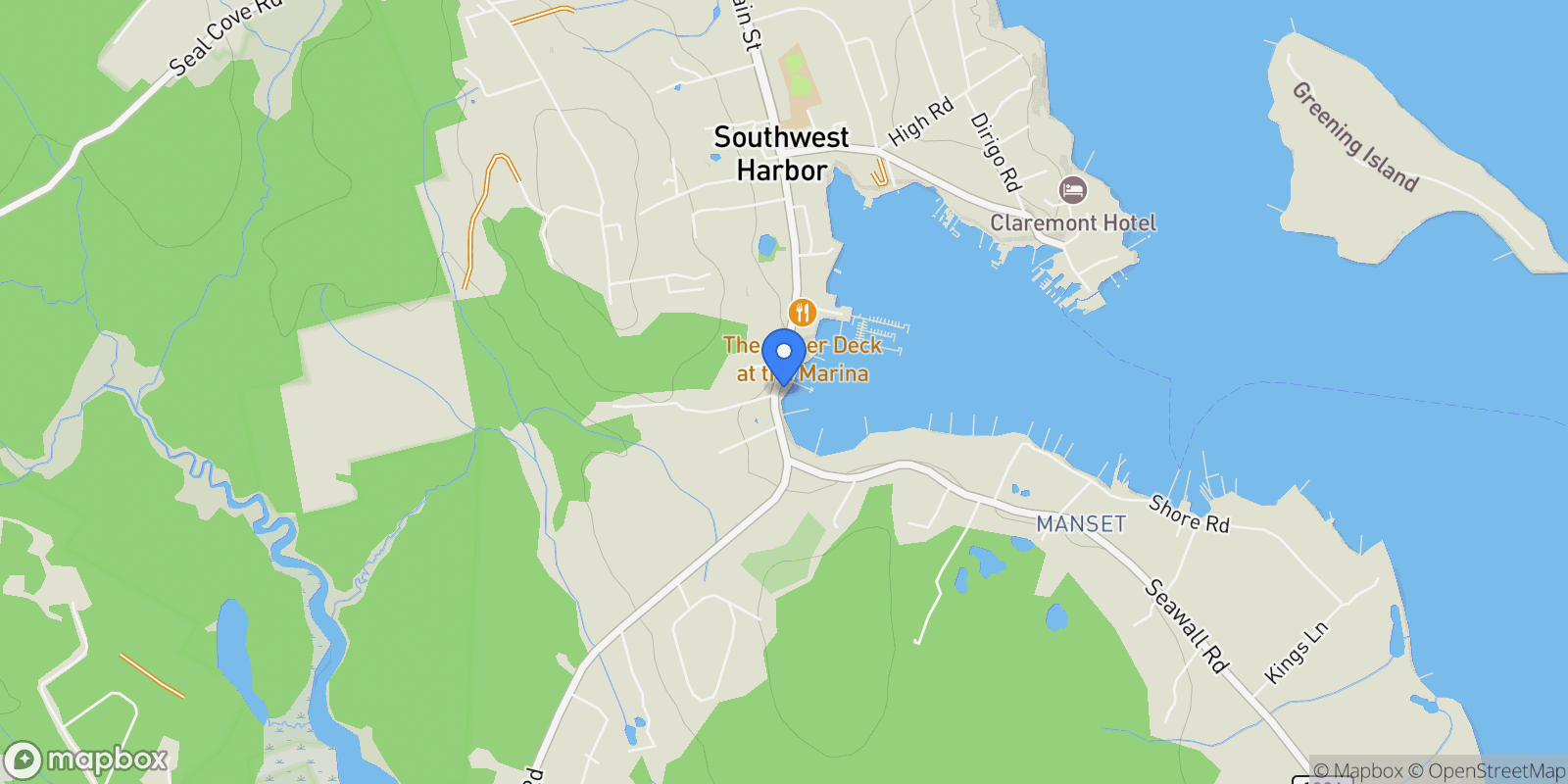 Map showing 471 Main Street, Southwest Harbor, ME 04679, Southwest Harbor, Maine, United States.
