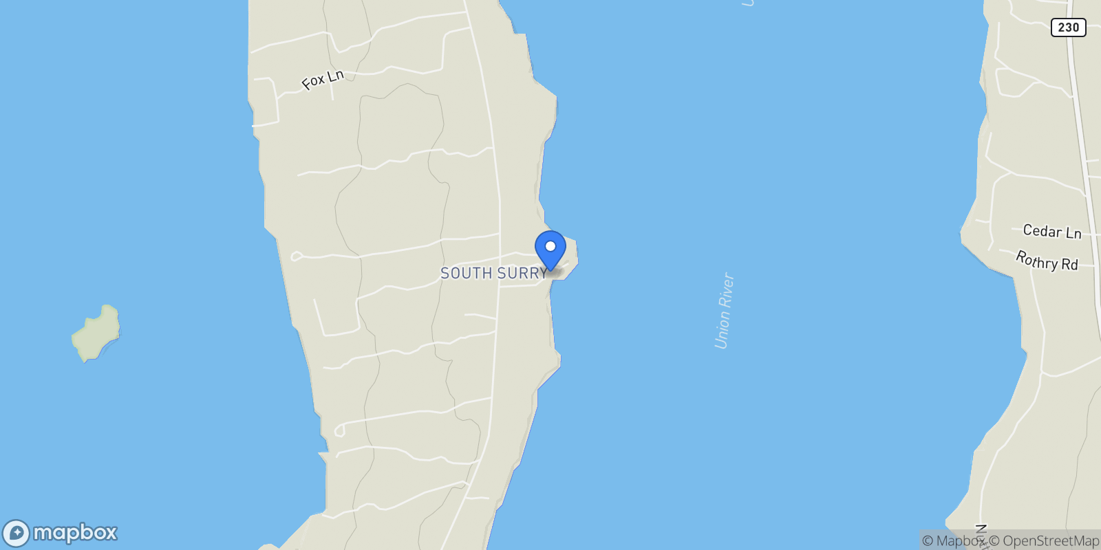 Map showing 31 Daybreak Lane, Surry, ME 04684, Blue Hill, Maine, United States.